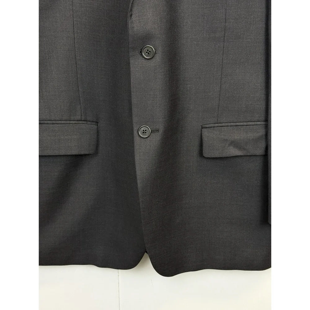 Hart Schaffner‎ Marx Sport Coat Blazer Mens 41R Dark Gray Wool Suit Jacket USA